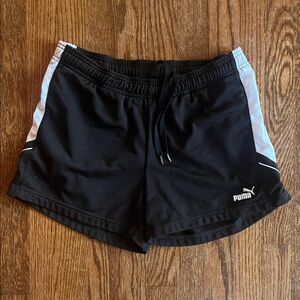 Puma Black and White Athletic Shorts